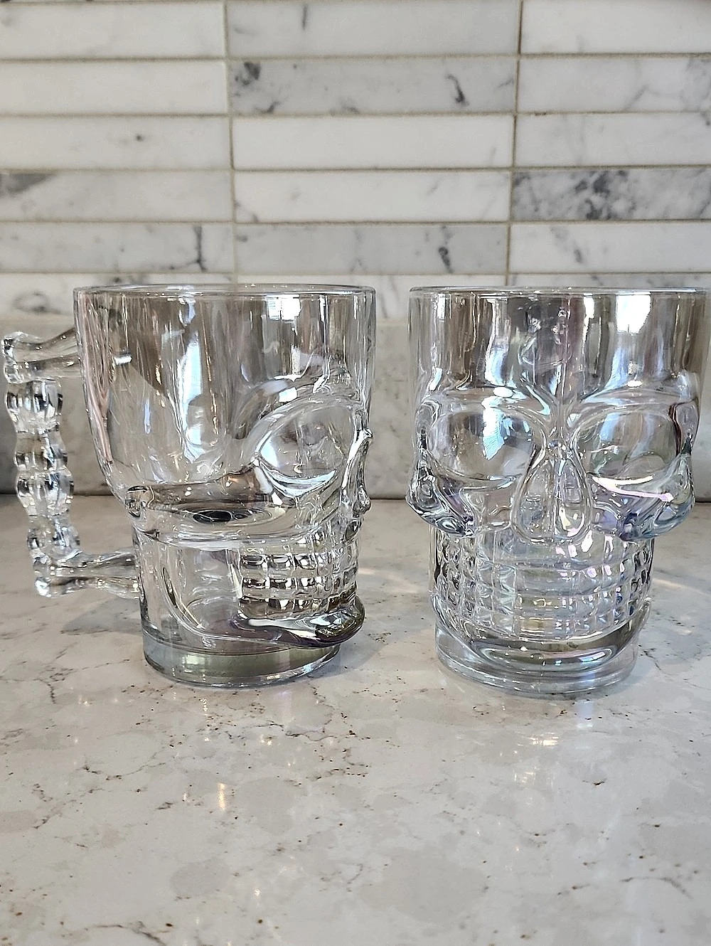 Deli Skull Glass Mugs Set of 2
